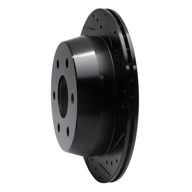 Chevrolet Suburban 1500 Brake Rotor (1) - Rear Right - R1 Concepts - Drilled & Slotted - Black - `99-`07